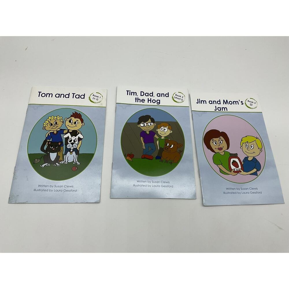 Lot 3 IMSE Decodable Readers Tom And Tad Tim Dad Hog Jim Mom's Jam‎ PB Phonics